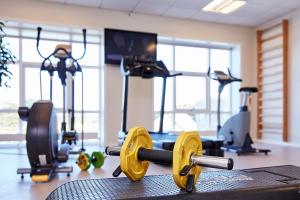 Fitness centrum a/nebo fitness zařízení v ubytování Montra Hotel Sabro Kro