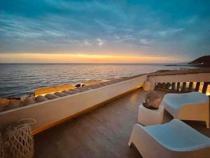 a view of the ocean from the deck of a cruise ship at VILLA G&G CALABRIA in Campora San Giovanni