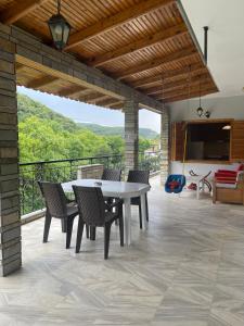 Χώρος καθιστικού στο Exohi apartments