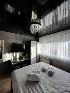 Postel nebo postele na pokoji v ubytování Stella Apartman Čačak
