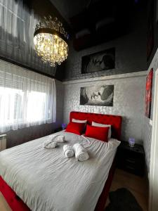 Postel nebo postele na pokoji v ubytování Stella Apartman Čačak