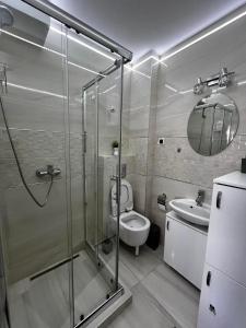 Koupelna v ubytování Stella Apartman Čačak