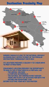 una mappa della regione vitivinicola con punti rossi di Cabina Gooder a San Ramón