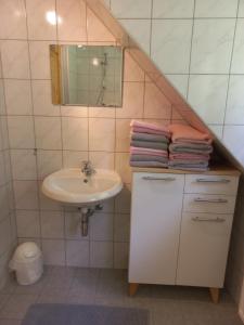 Koupelna v ubytování Steurer Hof
