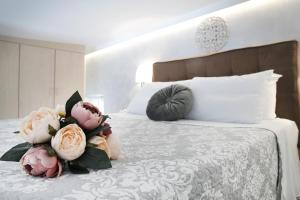 Postel nebo postele na pokoji v ubytování Petrakis home