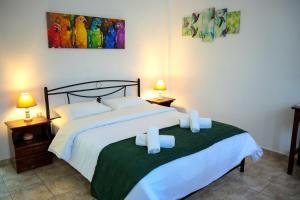 Postel nebo postele na pokoji v ubytování Green Parrot Apartments