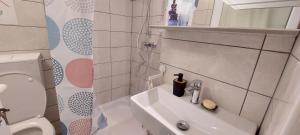 a bathroom with a sink and a toilet at Apartman Villa Amelia in Mošćenička Draga +34 photos