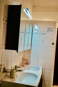 Koupelna v ubytování Schöpfwerk Hostel 10