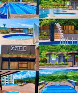 聖赫羅尼莫的住宿－Apartasol San jerónimo OASIS，一组四张游泳池的照片