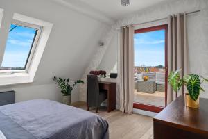 Posteľ alebo postele v izbe v ubytovaní Wrocław Panorama view -Lux Apartment 100m2 with Terrace AS HOME Apartamenty Rynek510