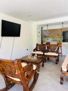 Televisyen dan/atau pusat hiburan di Cabaña campestre eje cafetero