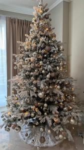 パタヤ・サウスにあるView Talay 7 Seaview Apartmentsの銀色のクリスマスツリーの飾り