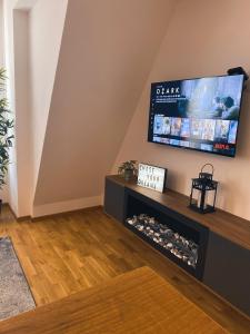 TV tai viihdekeskus majoituspaikassa Elena Apartman