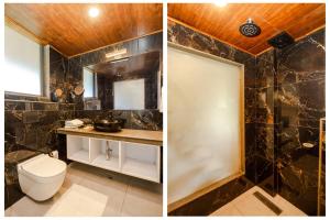 Koupelna v ubytování Jannat Resort and Spa Manali A Centrally Heated Himalayas View Resort + 37 fotografií