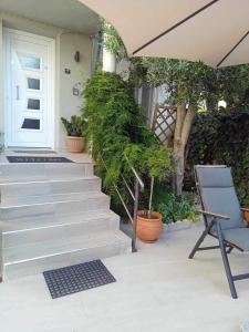 Um jardim em Alkistis House