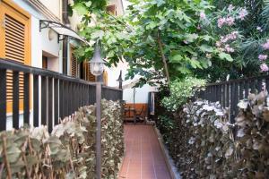 A garden outside St. Peter Sweets