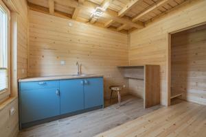 a sauna with a sink in a wooden room at Eco Lodge Eagle's Nest in Šavnik +60 photos