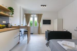 Televiisor ja/või meelelahutuskeskus majutusasutuses San Salvatore Sweet Apartments