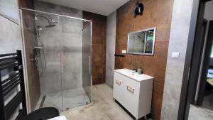 Koupelna v ubytování Apartmány pod Prašivou