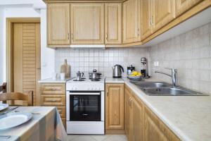 Kuchyň nebo kuchyňský kout v ubytování Panorama apartment 1