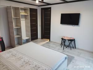 Μια τηλεόραση ή/και κέντρο ψυχαγωγίας στο Casa din Livadă, Poiana Mărului, Brasov