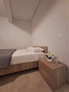 Postel nebo postele na pokoji v ubytování Lysandros Comfortable apartments in Athens, near the METRO