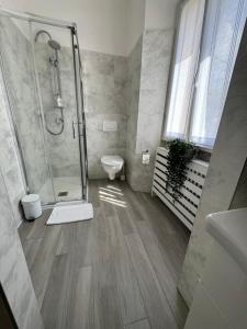 Koupelna v ubytování Casa L'Aquila