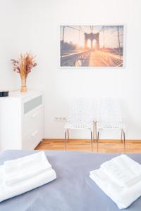 เตียงในห้องที่ Panoramic view Rogoznica