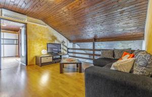 a living room with a couch and a tv at Apartment Fucane Iv in Medulin +40 photos
