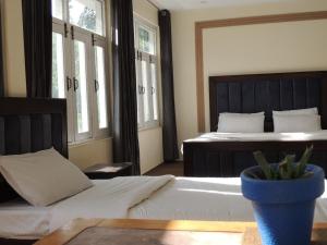 Postel nebo postele na pokoji v ubytování Alpen Hotel Skardu