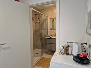 Koupelna v ubytování Ryokan met futon