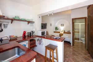 - une cuisine avec un évier et un comptoir dans l'établissement Casa Rural Alba Montis, à Güéjar-Sierra
