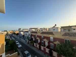 an aerial view of a city street with buildings at Tokyo Rooms Monsul Habitación PREMIUM con baño privado in Almería