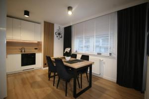 Kuchyň nebo kuchyňský kout v ubytování Apartament ARS Platinium Wisła-Spokojna