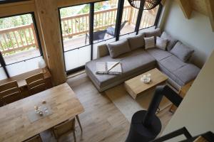Posezení v ubytování Tiefenbach-Chalet