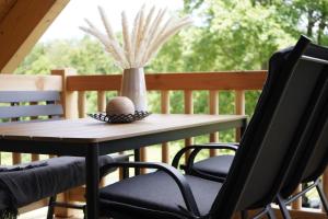 Balkón nebo terasa v ubytování Tiefenbach-Chalet