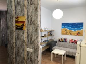 Χώρος καθιστικού στο La casa de la playa