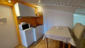 Kuchyň nebo kuchyňský kout v ubytování Apartments Kivi