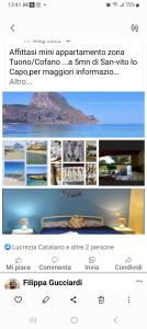 a collage of photos of a room with a bed at Apartment Mini Monaco in Castelluzzo