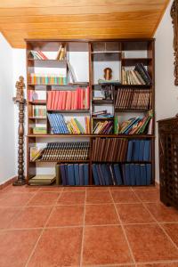 Olás de VillariñoにあるApartamentos Turísticos Casa dos Pulidosのたくさんの本が詰まった本棚