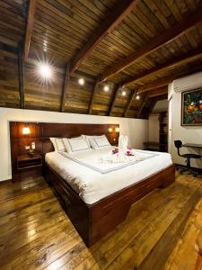 Voodi või voodid majutusasutuse Hotel el viajero toas
