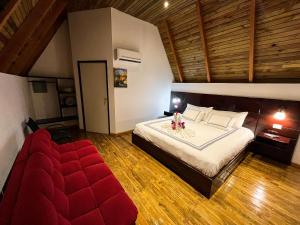 Voodi või voodid majutusasutuse Hotel el viajero toas