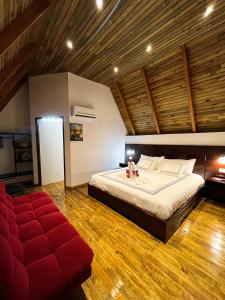 Voodi või voodid majutusasutuse Hotel el viajero toas