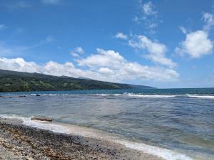 une plage avec l'océan par beau temps dans l'établissement Nanihi Lodge, 