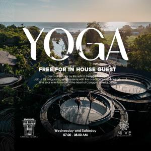 a magazine article about a house with a view at Canggu Cabana Resort By Ini Vie Hospitality in Canggu
