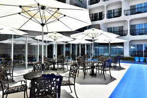 Bazén v ubytování Hotel Whistlelark Jeju nebo v jeho okolí