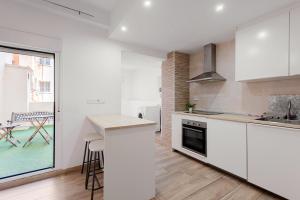 Kuchyň nebo kuchyňský kout v ubytování Malaga centro