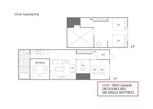 Floor plan ng trive kamejima 古民家 亀島駅徒歩1分 名古屋駅まで1駅