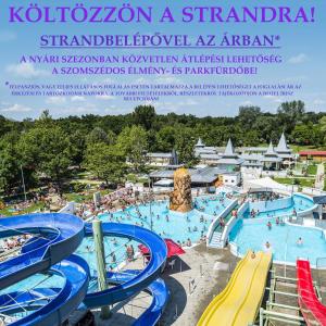 un folleto del parque acuático del complejo kushima tsunoda en Hotel Írisz en Nyíregyháza