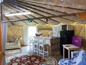 Posezení v ubytování Vigo Retreat Yurt